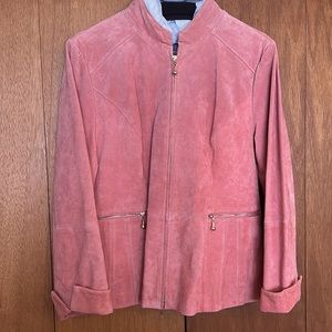 Guillaume leather biker jacket - pink